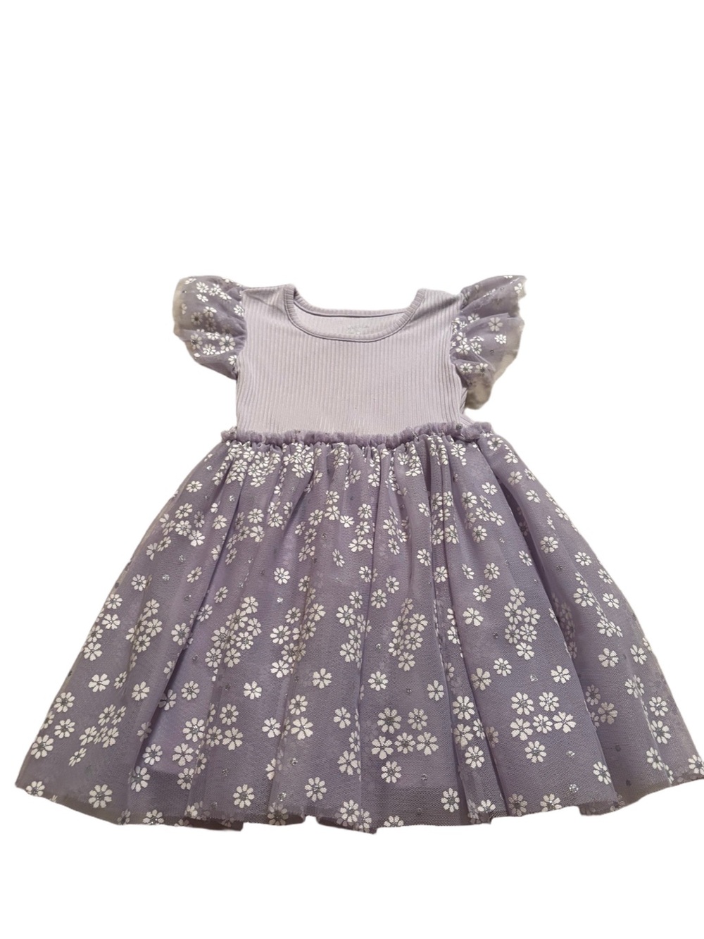 George Lavender Floral Tulle Dress Size 3T